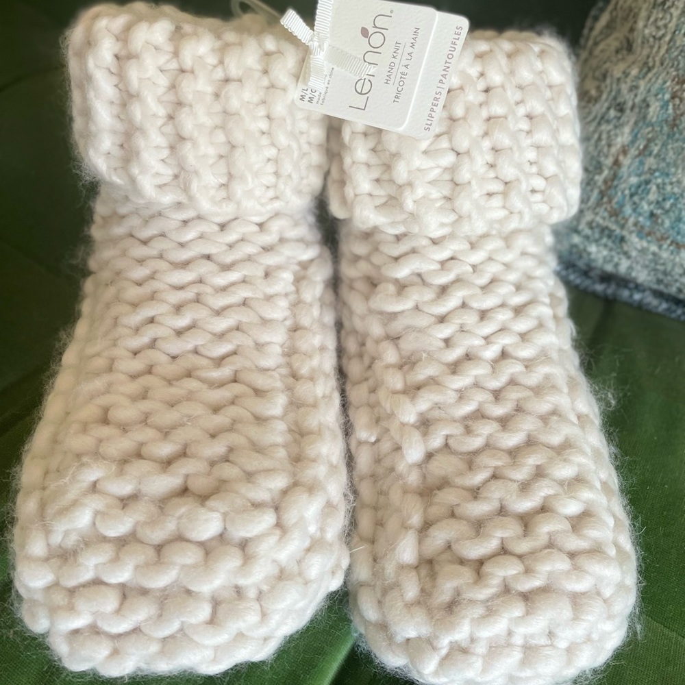 Knit Slippers -Ivory - Picture 5 of 5